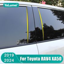 Für Toyota RAV4 XA50 2019 2020 2021 2022 2023 2024 Hybrid Auto Tür Fenster Säule Post Trim Abdeckung Glanz spiegel Schwarz Zubehör
