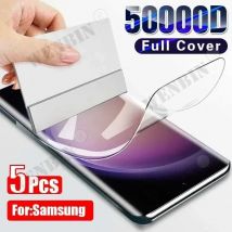 5 sztuk folii hydrożelowej do Samsung S25 S24 S23 S22 Ultra Plus S24 FE Pełna osłona ekranu do Samsung A56 A55 A36 A35 A26 A16