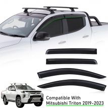 Visiera antivento Finestra Deflettori Visiera per porta per Mitsubishi Triton L200 2019 2020 2021 2022 2023 Doppia cabina 4PCS Protezione solare e pioggia