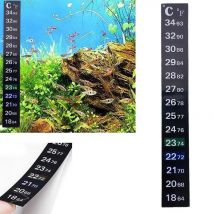 Termometro digitale adesivo per acquario domestico Striscia per acquario Doppia scala C/F Strumenti adesivi per la misurazione della temperatura scolorimento