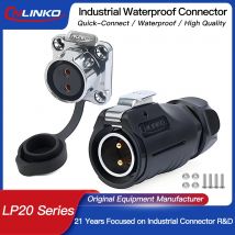 CNLINKO M20 2-12 Pin IP68 Wasserdichte Einbaubuchse Schnellverbindung Kabel-zu-Platine Elektrischer 12 Volt AC/DC Stromanschluss