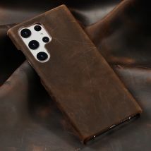 LANGSIDI Echte PULL-UP Retro Leder Telefon Fall Für Samsung Galaxy S25 S24 Ultra S 25Plus S25Ultra S25Plus Luxus zurück Abdeckung
