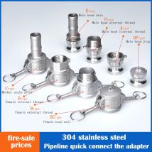 1/2" 3/4" 1“ 304 Stainless Steel Garden Sprinkler camlock Fitting Adapter Barb Camlock Quick Disconnect For Hose Pumps Fittings