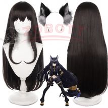 Delta Cosplay Wig The Eminence In Shadow Anime Cosplay Sara Black Long Hair Shadow Garden Headband Accessory Women Role Play Cos