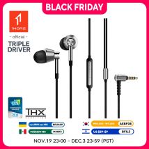 1MORE Triple Driver E1001 Auricolari In-Ear Cuffie IEM ad alta risoluzione con audio a bassa risoluzione, microfono MEMS in linea