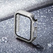 Abdeckung für Apple Uhrengehäuse 42mm 46mm Serie 10 Zubehör Displays chutz folie gehärtetes Glas PC Diamant Stoßstange iwatch Schutz