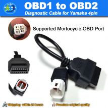 OBDII-Diagnosekabel für Yamaha 4-polig auf OBD2 für TRACER, Tenere 700, MT07/09/10, XSR700/900, TMAX530 Motorrad-OBD-Adapter