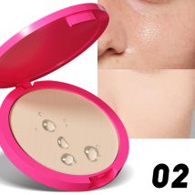 Controllo dell'olio in polvere pressata opaca naturale Illumina il fondotinta sbiancante per il viso Correttore compatto Cosmetici per il trucco