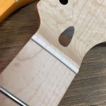 1957neckVintage ST Gitarrenhals – gealtertes gelbes mattes Finish – massives Erleholz – verstellbare Halsstab – DIY-Gitarrenbauer-Projekt