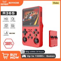 R36S 128G Retro Handheld Game Console Linux System 3.5Inch IPS Screen Portable Pocket Video Player 2 Joystick 64G Kid Gift