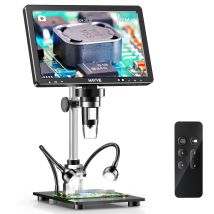 Mikroskop cyfrowy Hayve 10.1'' HDMI 2000X do monety z mikroskopem do lutowania z 10 diodami LED i rozdzielczością 20MP, kompatybilny z PC/TV