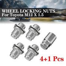 5 pz M12 x 1.5 Bulloni Ruota Viti Antifurto Pneumatico Per Toyota Bulloni Ruota In Lega di Alluminio Viti Antifurto Pneumatico 4 Bulloni Dadi + 1