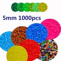 Fusibile Perline 1000 pz 5 MM 3D Pixel Puzzle Perline di Ferro Artigianato Fatto A Mano Decor FAI DA TE Fare Puzzle Giocattolo Perline di Fusione di Alta Qualità