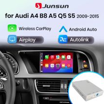 Adapter interfejsu Junsun Wireless CarPlay Android Auto do Audi A4 B8 A5 Q5 S5 2009-2015 z AirPlay, Mirror Link, Navi i Bluetooth