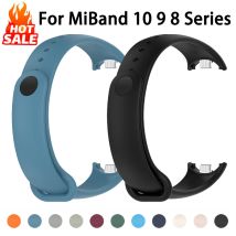 Correa de silicona para Xiaomi Mi Band 10 9 8 Correa NFC pulsera deportiva de goma pulseira Correas Xiaomi Smart Band 10 9 8 Accesorios