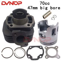 47mm big bore Zylinder Kolben (10mm pin) für 2 hub Roller Minarelli 1E40QMB JOG50 KEEWAY Hurricane