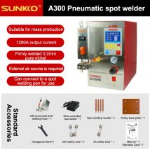 Saldatrice a punti a batteria 6000W 1200A penna per saldatura 73B opzionale di grado industriale SUNKKO A300 pneumatica 18650 litio
