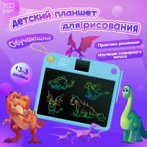 Tavoletta da disegno per bambini XPPen Doodle Learning Board Colore blu Schermo LCD da 13,3 pollici per imparare a disegnare e memorizzare vocabolari in russo