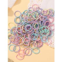 100 Pz/lotto 2 cm Legami Dei Capelli Gomma Colorata Nylon Elastico Corda Accessori Per Capelli Bambola Fasce Elastiche Per Capelli Nere per le Neonate Regalo