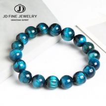 JD Naturstein Blau Tigerauge Perlen Armbänder Frauen Männer Reiki Heilung Yoga Meditation Charme Armreifen Pulseras Schmuck Geschenk