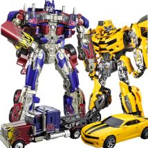 30 CENTIMETRI Trasformazione Optimus Prime Bumblebee Megatron Nero Oro Robot Giocattolo In Lega Star Commander Camion Auto Giocattolo Action Figure Regalo