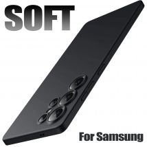 Black Shockproof Silicone TPU Case For Samsung Galaxy S8 S9 S10 Plus S20 S21 S23 FE S24 S25 Ultra Edge S10E Back Luxury Cover