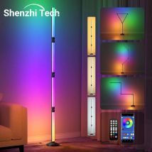 Lampada da terra LED con telecomando, controllo vocale e app, sincronizzazione musicale, lampada da terra RGB intelligente per decorazioni per la casa E-sport per feste regalo