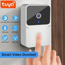 Tuya WiFi wideodomofon bezprzewodowa kamera HD Alarm na podczerwień bezpieczeństwo inteligentny dzwonek do drzwi domu domofon WiFi dla domu