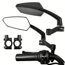 360° Rotatable Wide Angle Bike Rear View Mirror Universal Handlebar Safety Glass for Bicycles E-bikes