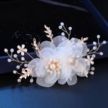 Kristall Blume Blatt Haar Clip Haarnadel Stirnband Für Frauen Braut Party Hochzeit Braut Haar Zubehör Schmuck Clip Pin Geschenk