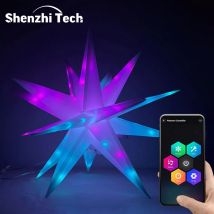 Luce stellare RGB a LED intelligente, controllo APP Bluetooth Lampada notturna musicale USB Punto colore magico Decorativo per decorazioni estive in campeggio per feste