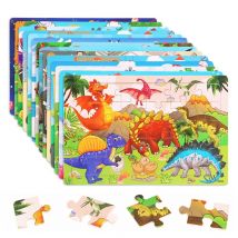 Ekonomiczne 30-częściowe puzzle Montessori 3D Cartoon Animal Drewniane puzzle Gra planszowa Zabawki