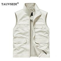 Sommer Männer Outdoor Cargo Atmungsaktive Ärmellose Westen Herren Fisch Sport Multi Tasche Westen Mantel Mann Lose Beiläufige Strickjacke Weste