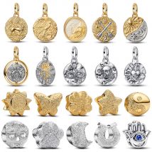 Mini Koraliki i Zawieszki Medalion Seria Pegaz Róża Kupidyn Pasują do Oryginalnych Bransoletek i Naszyjników Pan, Biżuteria DIY dla Kobiet, Prezenty