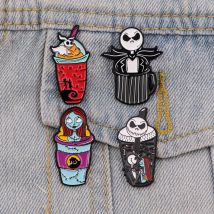 Spaß Cartoon Emaille Pin Halloween Anstecknadeln für Rucksäcke Broschen Abzeichen Geister Saft Brosche für Kleidung Schmuck Geschenke Freunde