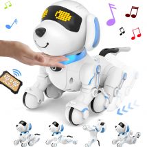 Perro Robot RC, acrobacias electrónicas para mascotas, interactivo, táctil, programable, inteligente, caminar, baile, regalo de cumpleaños para niños y niñas