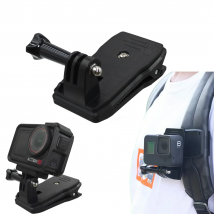 Clip di Fissaggio a 360 Gradi per Cinturino Zaino e Cappello per DJI Action 6 5Pro 4, GoPro Hero 13 12 11 10 9 - Accessori per Fotocamera