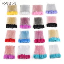 50 stücke Einweg Wimpern Pinsel Verlängerung Kristall Augenbraue Pinsel Mascara Zauberstab Auge Wimpern Kosmetische Werkzeug Set Make-Up Schönheit