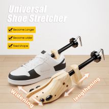 Repacego 1/2 Pc árboles de zapatos de madera expansor de zapatos ajustable hombres mujeres Unisex longitud ancho zapatos extensor tacones