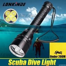 Leistungs starke 10000lm 200 LED profession elle Tauch licht ipx8 wasserdichte LED Tauchen Taschenlampe LED Unterwasser m Taschenlampe Laterne