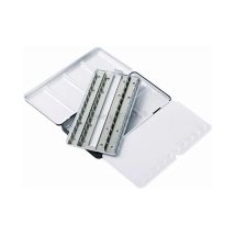 Aquarelldose aus Metall mit ausklappbarer Mischpalette, multifunktionale leere Aquarellpalette für Aquarell-Acryl-Ölgemälde