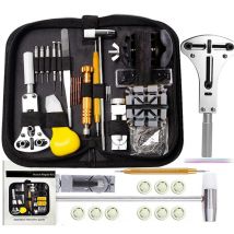 158PCS Uhr Reparatur Tools Kit Uhr Uhrmacher Link Pin Auflösen Gehäuse Öffnen Entferner Batterie Ersatz Lineal Messen Set
