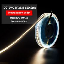 Super Bright LED Tape Light DC 12V 24V SMD 2835 240LED/m 5M nastro flessibile LED Strip per soggiorno camera da letto TV retroilluminazione Decor