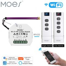 MOES WiFi RF433 Interruttore per tende cieche remoto per modulo di controllo otturatore elettrico Tuya Smart Life Google Home Alexa Voice