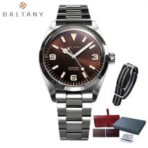 Baltany 2025 New Explorer Nh38 Men's Automatic Mechanical Watch 39Mm Sapphire Luminous C3 Stainless Steel Waterproof 20Bar Reloj