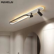 Luces de techo Led simples con foco, lámpara de techo moderna para dormitorio, sala de estudio, oro blanco y negro, lámpara de iluminación para decoración interior del hogar