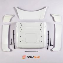 SCALECLUB 1/14 770S Tamiya Truck Cab Refit Engineering Version with Mid-Top and High-Top with Flowing Lights