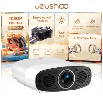 VEVSHAO Proiettore Full HD A22 4K Video Smart TV per Home WIFI 1080P Proiettori da 1000 lumen Lettore video multimediale Smart Beamer