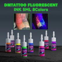 DM Fluoreszierendes Tattoo-Tinten-Set, 5 ml, professionelles Tattoo-Pigment, Tattoo-Malerei, Tattoo-Zubehör, professionelle Versorgung für Körperkunst