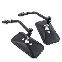 Quadratische runde Motorrad-Rückspiegel, schwarzer Chrom-Seitenspiegel für Harley Davidson Cross Bones Heritage Softail Street Bob Fatboy